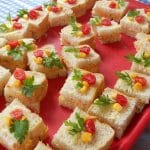 cento de mini sanduiches