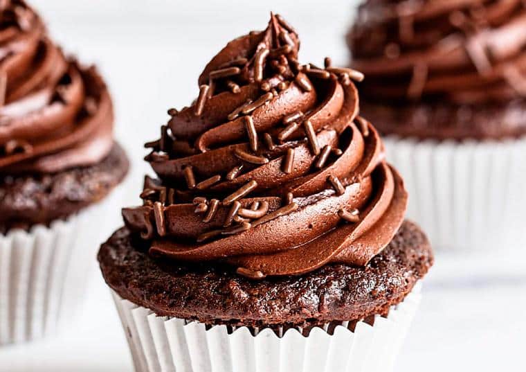 cupcake de chocolate