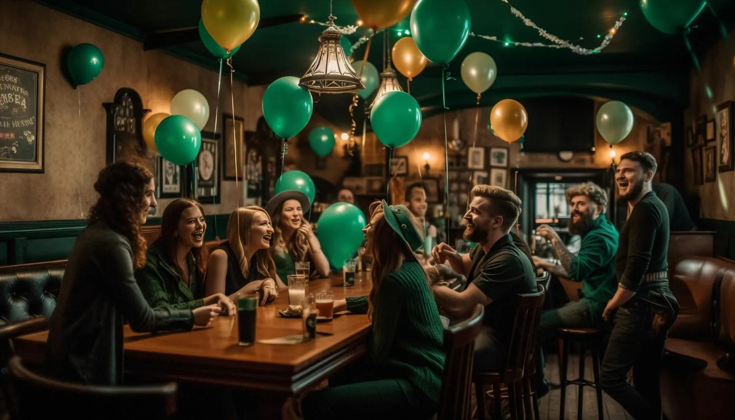 comidas fáceis para servir na sua festa: Amigos comemorando em um bar.