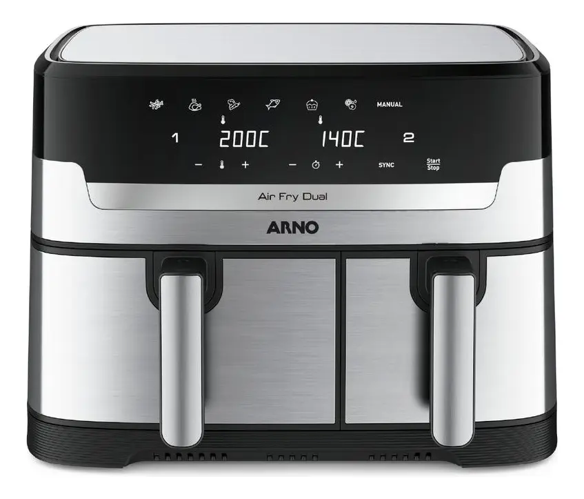 Fritadeira Sem Óleo Airfryer Arno Dual 5,2L + 3,1L AFD2