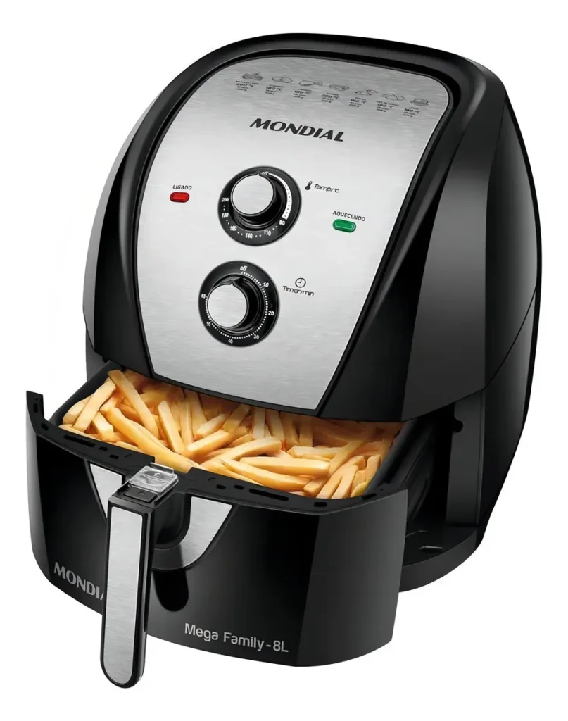 melhorair fryer: MONDIAL Fritadeira Sem Óleo Air Fryer 8L, AFN-80-BI