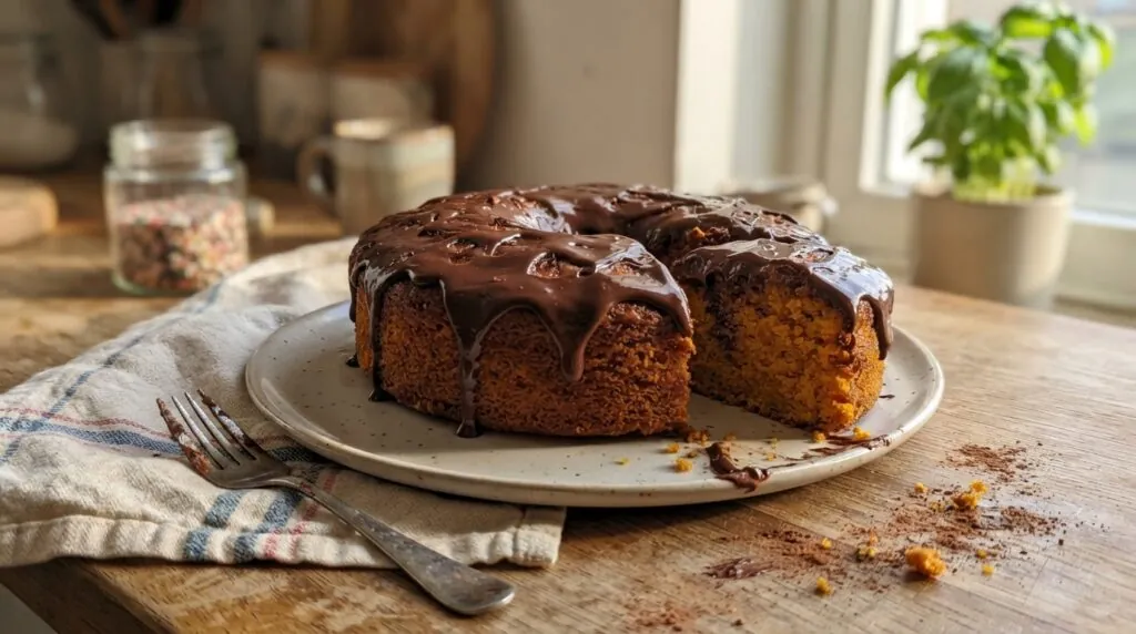 bolo de cenoura com calda